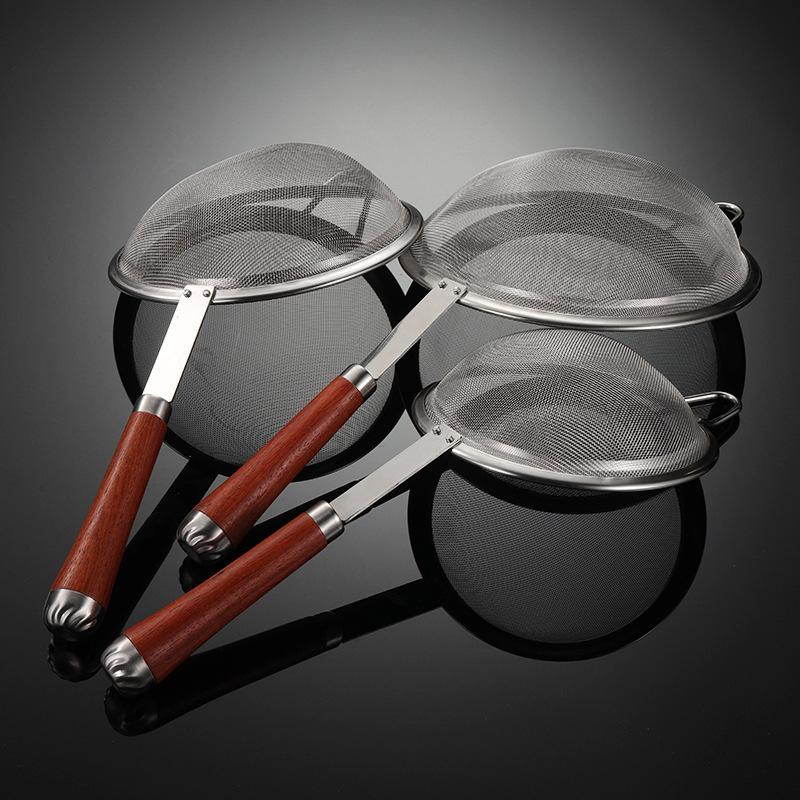 304 stainless steel 30 mesh leakage multi-specification rosewood handle creative household kitchen filter kitchenware
304 stainless steel 30 mesh leakage multi-specification rosewood handle creative household kitchen filter kitchenware