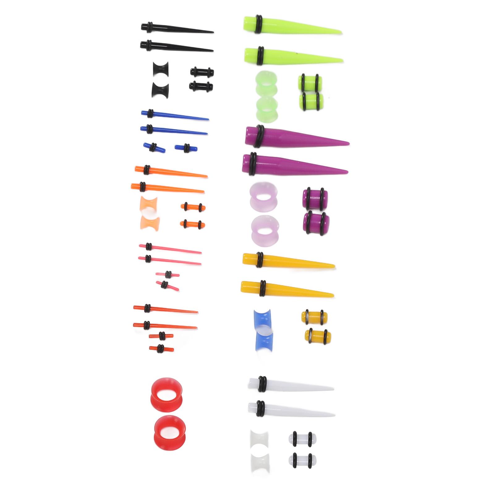 50pcs Ear Stretching Kit Silicone Tunnels Acrylic Tapers Plugs 1.6 to 12mm Mixed Colors Ear Gauges Expander Set
50pcs Ear Stretching Kit Silicone Tunnels Acrylic Tapers Plugs 1.6 to 12mm Mixed Colors Ear Gauges Expander Set