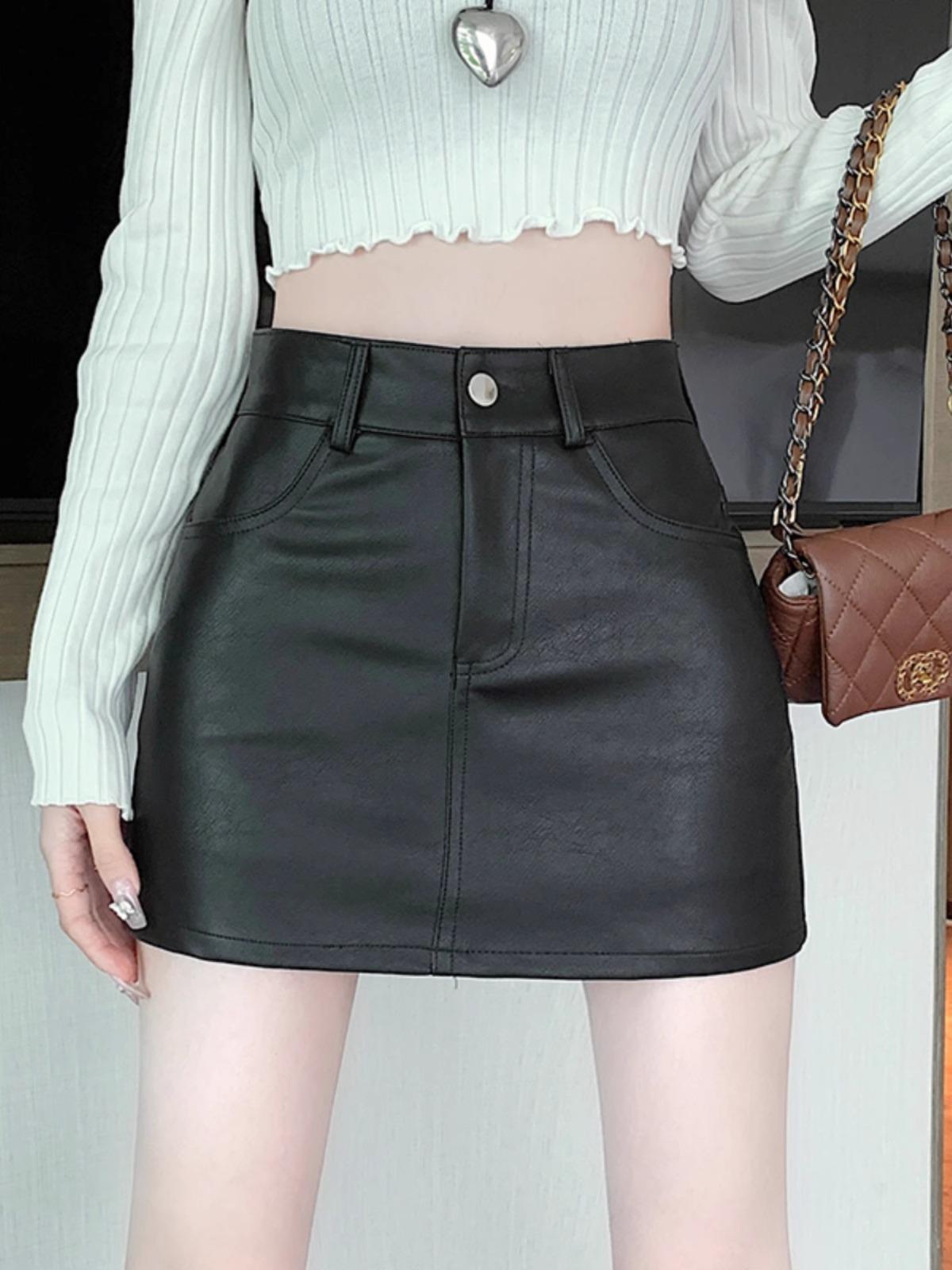 Women s Black High-Waist Leather A-Line Mini Skirt - Slim Fit, Petite Hip Skirt for Autumn 3XL
Women s Black High-Waist Leather A-Line Mini Skirt - Slim Fit, Petite Hip Skirt for Autumn 3XL