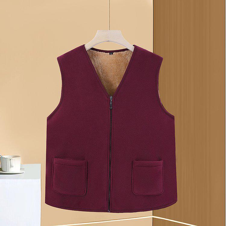 Mom s Autumn Velvet Fleece Vest - V-Neck Outerwear for Middle-Aged & Elderly 3XL for 130-145 Jin
Mom s Autumn Velvet Fleece Vest - V-Neck Outerwear for Middle-Aged & Elderly 3XL for 130-145 Jin