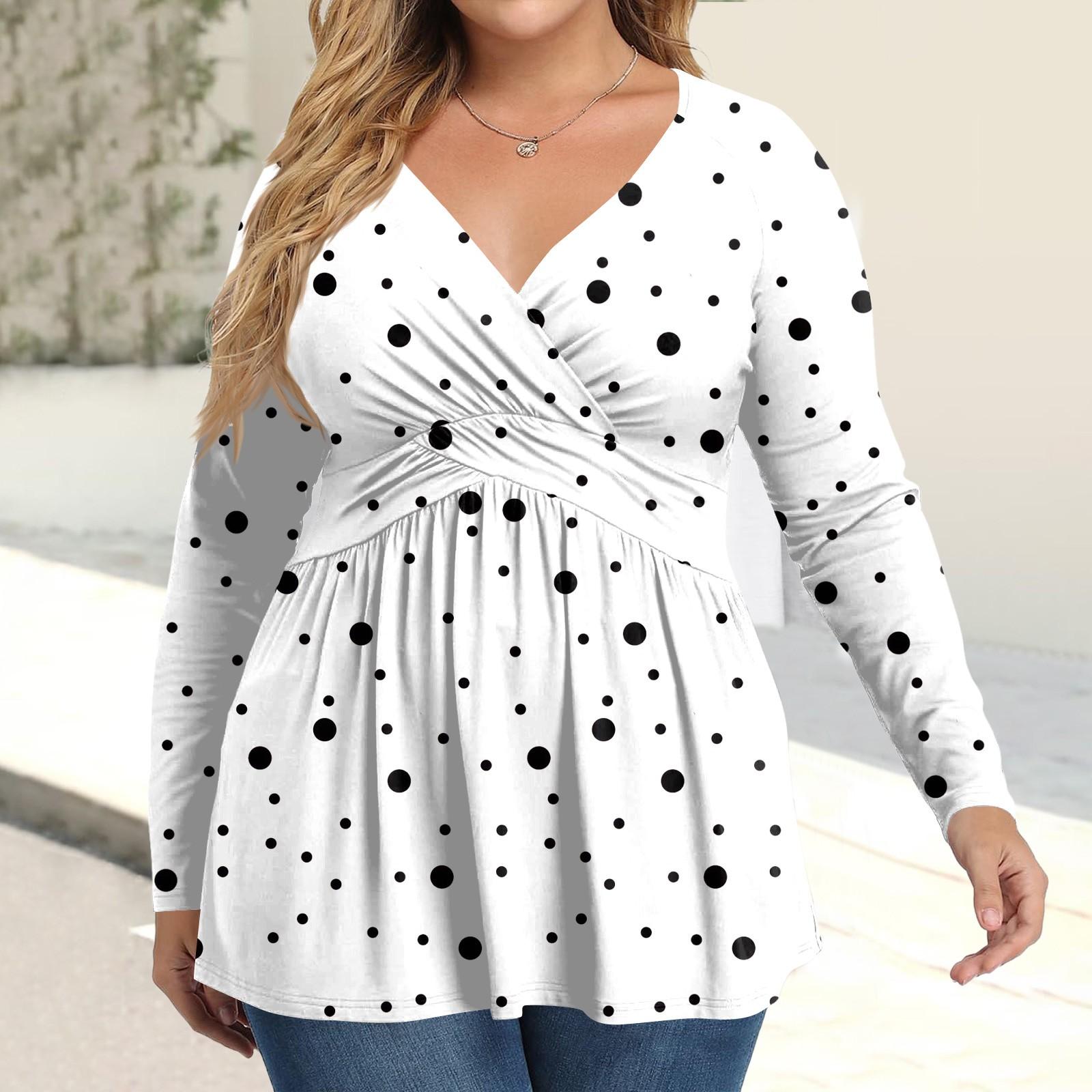 Женская рубашка большого размера с длинным рукавом, принт, плиссированный повседневный топ с V-образным вырезом XXXXL белый
Женская рубашка большого размера с длинным рукавом, принт, плиссированный повседневный топ с V-образным вырезом XXXXL белый
