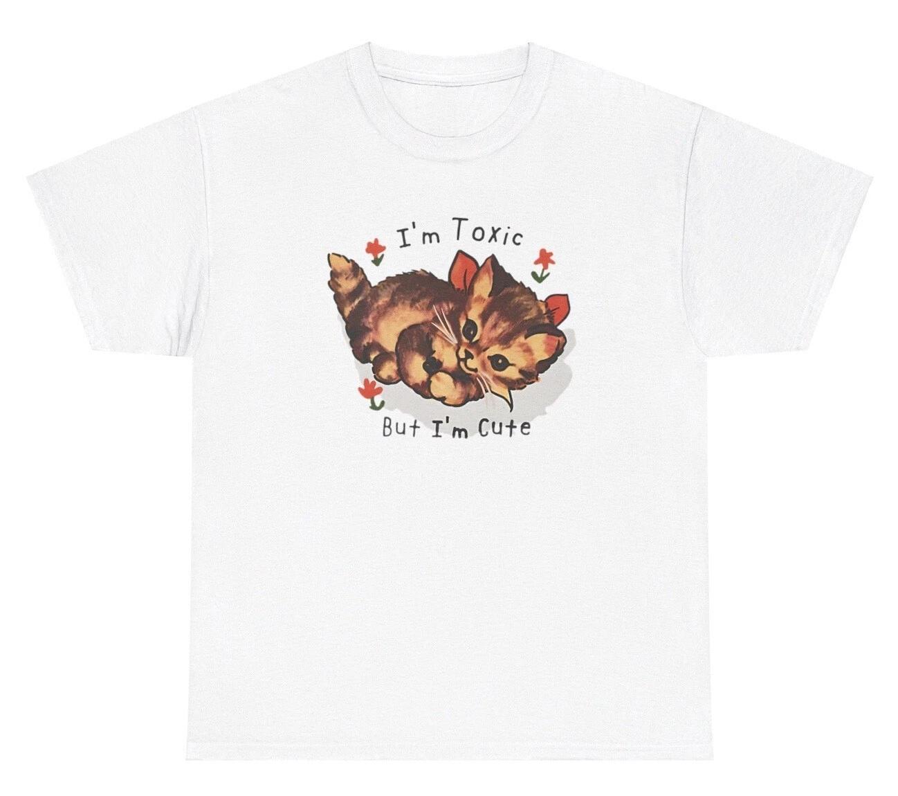I’m Toxic But I’m Cute T Shirt Funny Y2K Cat Graphic Gen Z Silly Humor Tee L
I’m Toxic But I’m Cute T Shirt Funny Y2K Cat Graphic Gen Z Silly Humor Tee L