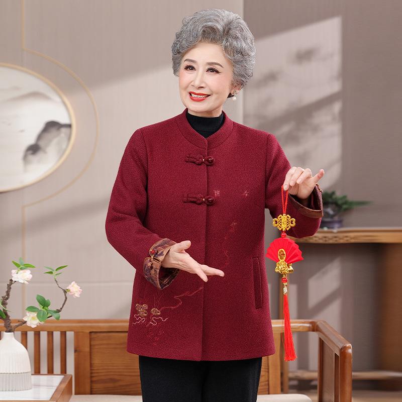 Spring Woolen Coat with Frog Buttons for Middle-Aged and Elderly Women 4XL, 140-150 lbs червоний
Spring Woolen Coat with Frog Buttons for Middle-Aged and Elderly Women 4XL, 140-150 lbs червоний