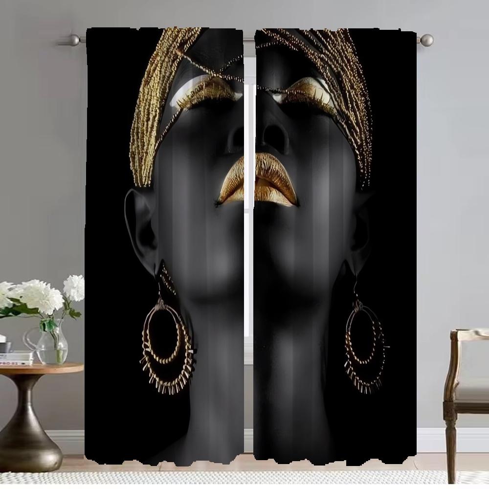 Черно-золотые африканские женские шторы для гостиной, шторы для комнаты, 2 панели, украшения на Хэллоуин, перегородки, затемнение кухни W50xH70cmx2pcs-CL
Черно-золотые африканские женские шторы для гостиной, шторы для комнаты, 2 панели, украшения на Хэллоуин, перегородки, затемнение кухни W50xH70cmx2pcs-CL