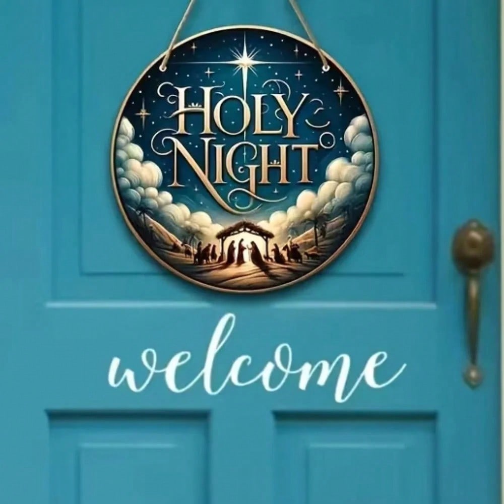 Holy Night Nativity Round Tin Sign Wreath Centerpiece Porch Wall Decor Holiday Gift TYA0472-20x20cm різнокольоровий
Holy Night Nativity Round Tin Sign Wreath Centerpiece Porch Wall Decor Holiday Gift TYA0472-20x20cm різнокольоровий