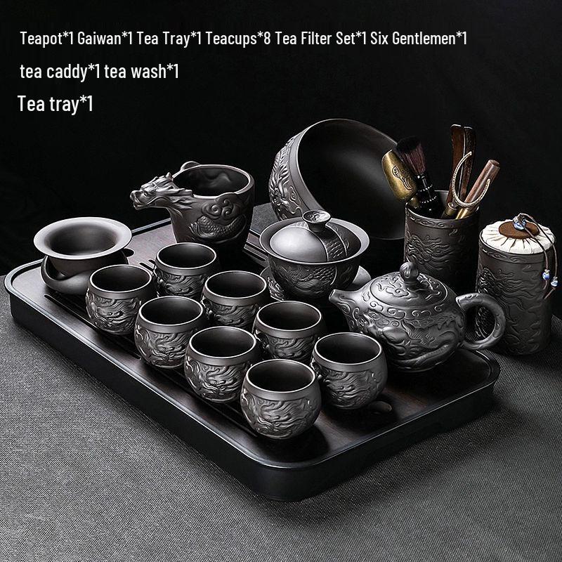 Japanese Auspicious Dragon Zisha Kung Fu Tea Set
Japanese Auspicious Dragon Zisha Kung Fu Tea Set