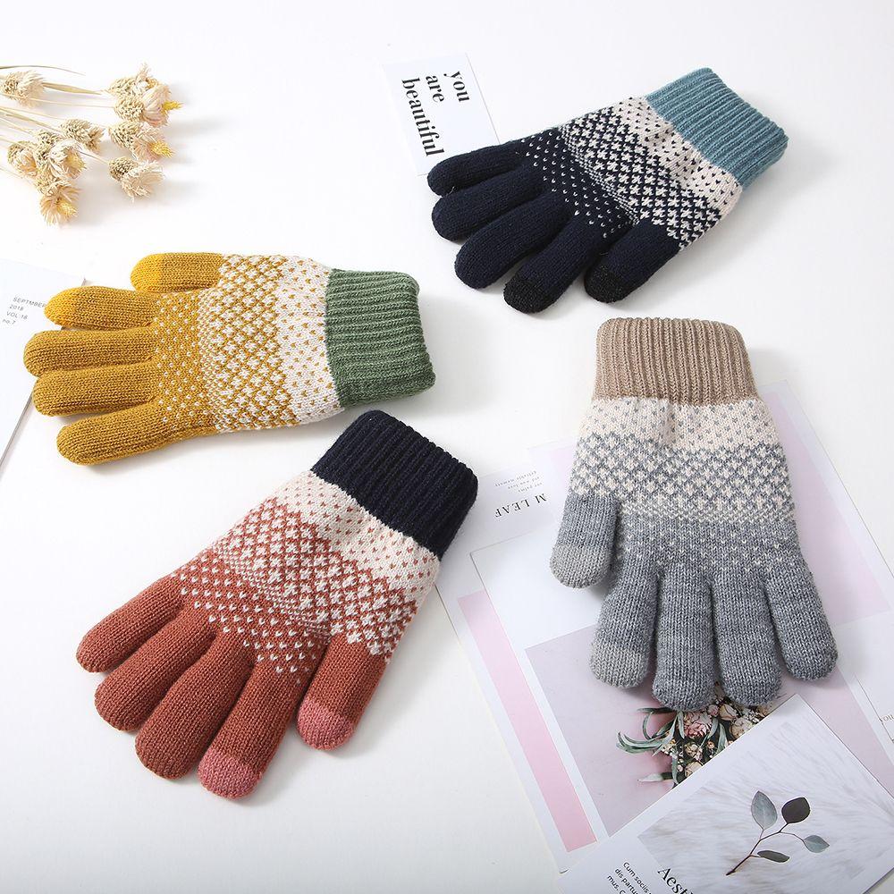 Full Finger Solid Color Plus Fleece Korean Style Mittens Gloves Women s Knitted Gloves navy blue-Stripes
Full Finger Solid Color Plus Fleece Korean Style Mittens Gloves Women s Knitted Gloves navy blue-Stripes