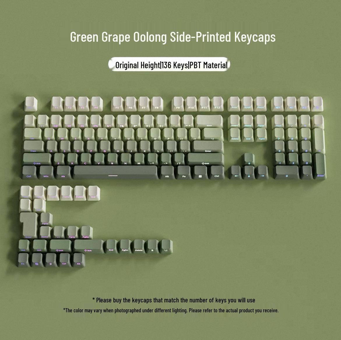 Polar Day Side-Engraved Translucent Keycaps - 133 PBT Micro-Frosted Keys, Dye Sublimation, Six-Color Gradient for Mechanical Keyboards
Polar Day Side-Engraved Translucent Keycaps - 133 PBT Micro-Frosted Keys, Dye Sublimation, Six-Color Gradient for Mechanical Keyboards