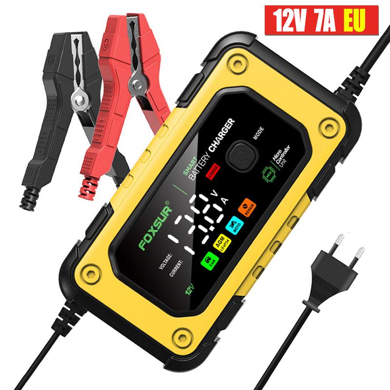 12 В 7A/2A полностью автоматическое зарядное устройство для автомобильного аккумулятора с ЖК-дисплеем, импульсное зарядное устройство для ремонта аккумуляторов Agm Gel Wet Lead Acid для зарядки ЕС/США/Великобритания
12 В 7A/2A полностью автоматическое зарядное устройство для автомобильного аккумулятора с ЖК-дисплеем, импульсное зарядное устройство для ремонта аккумуляторов Agm Gel Wet Lead Acid для зарядки ЕС/США/Великобритания