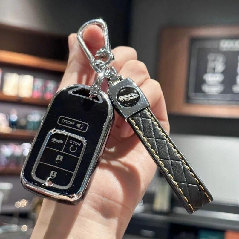 Чехол для брелока с кожаным ремешком для Honda Accord Civic CRV Pilot Ridgeline Passport, умная защита для удаленного ключа
Чехол для брелока с кожаным ремешком для Honda Accord Civic CRV Pilot Ridgeline Passport, умная защита для удаленного ключа
