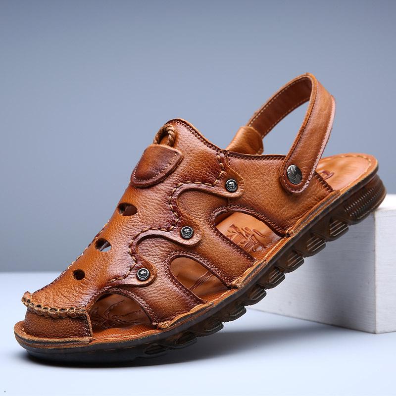 Baotou leather sandals men s summer non-slip beef tendon soles beach shoes first layer cowhide dual-purpose men s driving cold slippers outside 38
Baotou leather sandals men s summer non-slip beef tendon soles beach shoes first layer cowhide dual-purpose men s driving cold slippers outside 38