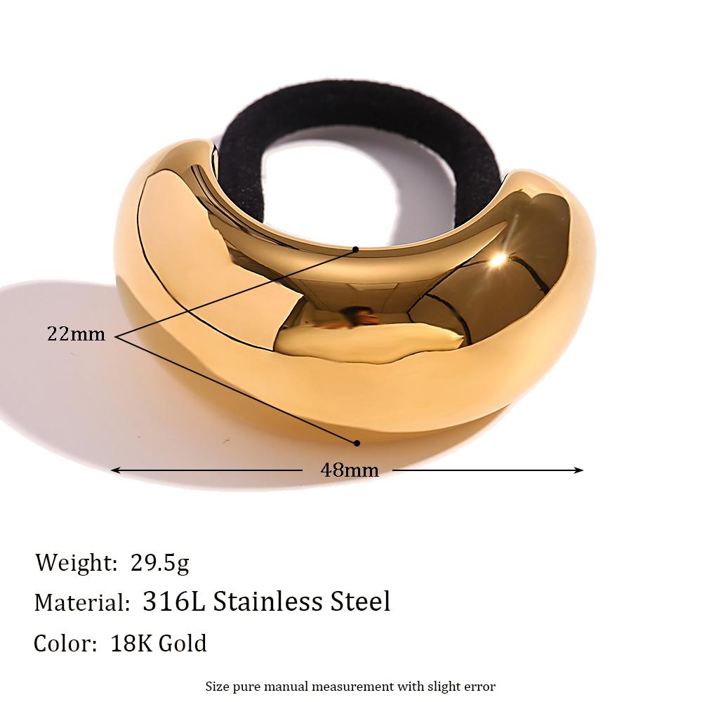 MamacitaSlay Geometric Titanium 22mm Wide Half Arc Horsetail Hair rope Waterproof Daily Hair accessories 18K Gold Plated Jewelry золотий
MamacitaSlay Geometric Titanium 22mm Wide Half Arc Horsetail Hair rope Waterproof Daily Hair accessories 18K Gold Plated Jewelry золотий