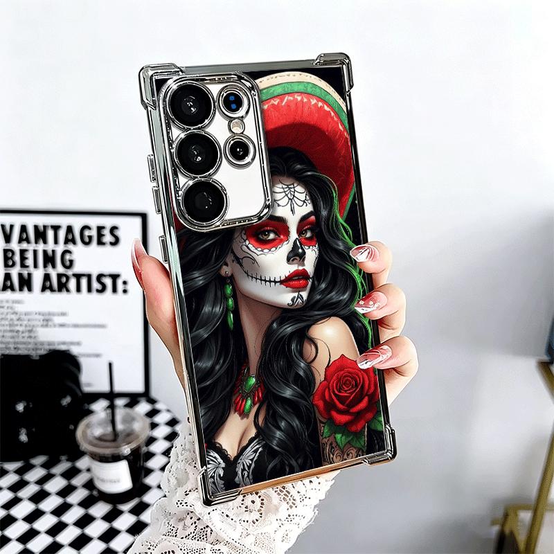 Catrina Beautiful Rose Girl Skull Plating Phone Case For Samsung Galaxy S24 S25 FE S26 Edge S23 Ultra S22 S21 Plus S20 Anti-Fall Samsung S21 FE
Catrina Beautiful Rose Girl Skull Plating Phone Case For Samsung Galaxy S24 S25 FE S26 Edge S23 Ultra S22 S21 Plus S20 Anti-Fall Samsung S21 FE