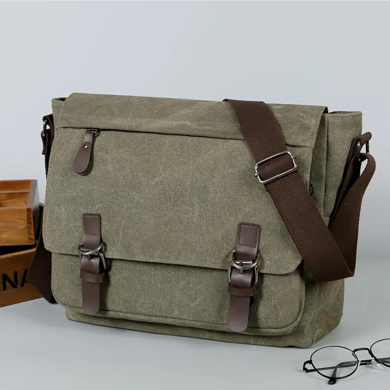 Retro Canvas Messenger Bag for Men, Large Sling Bag, Casual Crossbody Bag for Hanging Out Daily Commute, School Bag College Bags зелений
Retro Canvas Messenger Bag for Men, Large Sling Bag, Casual Crossbody Bag for Hanging Out Daily Commute, School Bag College Bags зелений