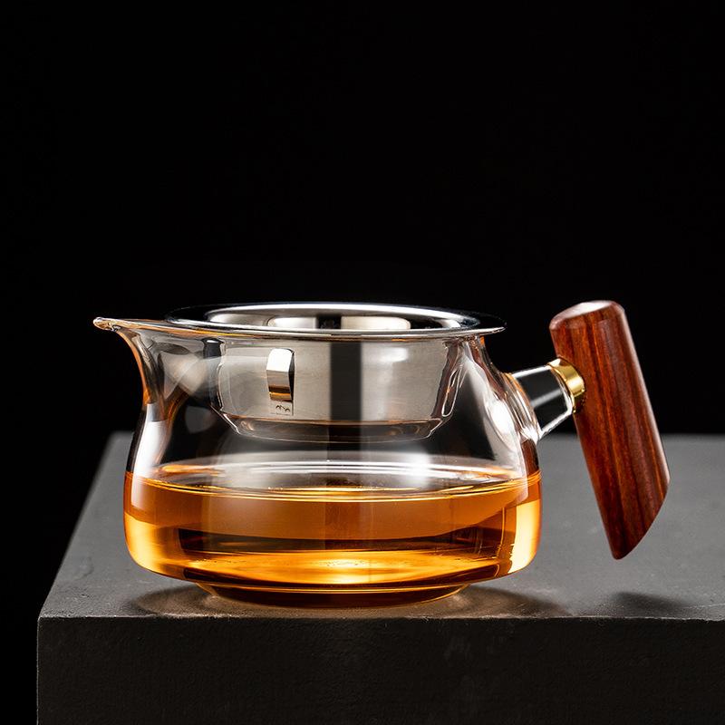 Tea Pitcher with Removable Stainless Steel Strainer Thickened Borosilicate Glass & Side Handle No-Scald All-in-One Tea Server 350ML
Tea Pitcher with Removable Stainless Steel Strainer Thickened Borosilicate Glass & Side Handle No-Scald All-in-One Tea Server 350ML
