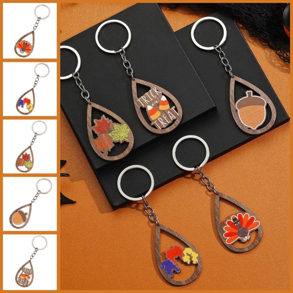 Wooden Cone Pendant Creative Turkey Keyring Wood Thanksgiving Day Keychain Car Key Pendant
Wooden Cone Pendant Creative Turkey Keyring Wood Thanksgiving Day Keychain Car Key Pendant