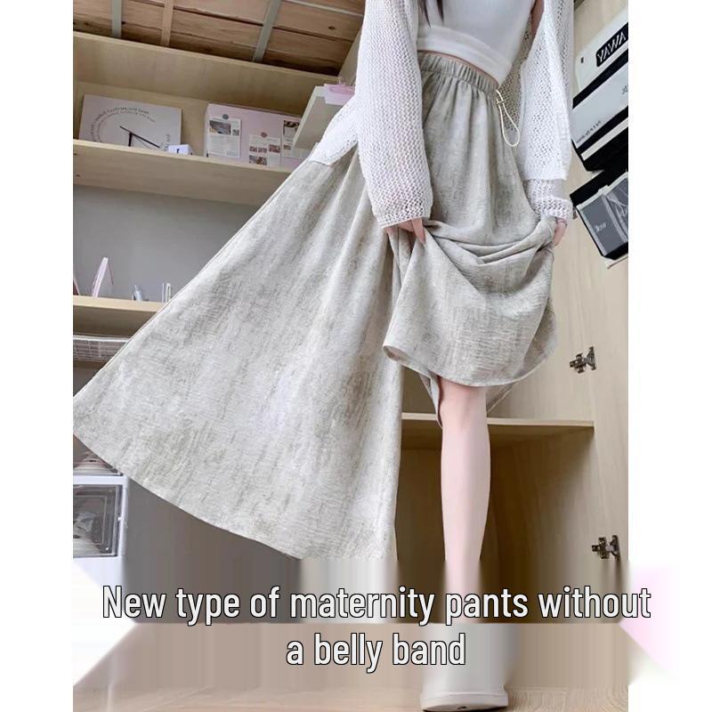 Maternity Tie-Dye A-Line Ice Silk Skirt Pants - Summer High Waist, Slim, Casual, Lazy, Wide-Leg Design. 2XL хакі
Maternity Tie-Dye A-Line Ice Silk Skirt Pants - Summer High Waist, Slim, Casual, Lazy, Wide-Leg Design. 2XL хакі