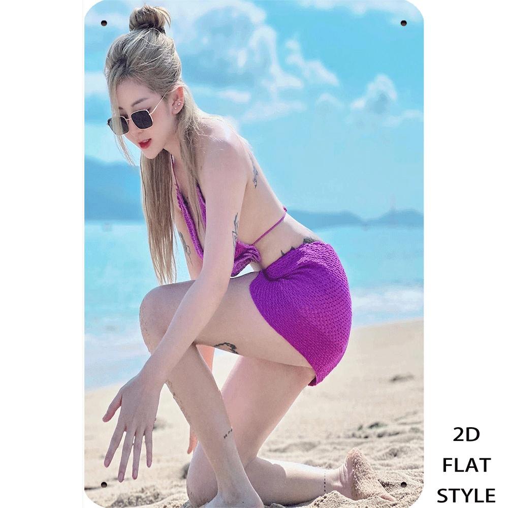 HD Metal Tin Sign Tattooed Girl in Purple Beach Outfit Summer Seaside Scenery Wall Art Poster for Home Decor 20x30cm(7.8x11.8inch)
HD Metal Tin Sign Tattooed Girl in Purple Beach Outfit Summer Seaside Scenery Wall Art Poster for Home Decor 20x30cm(7.8x11.8inch)