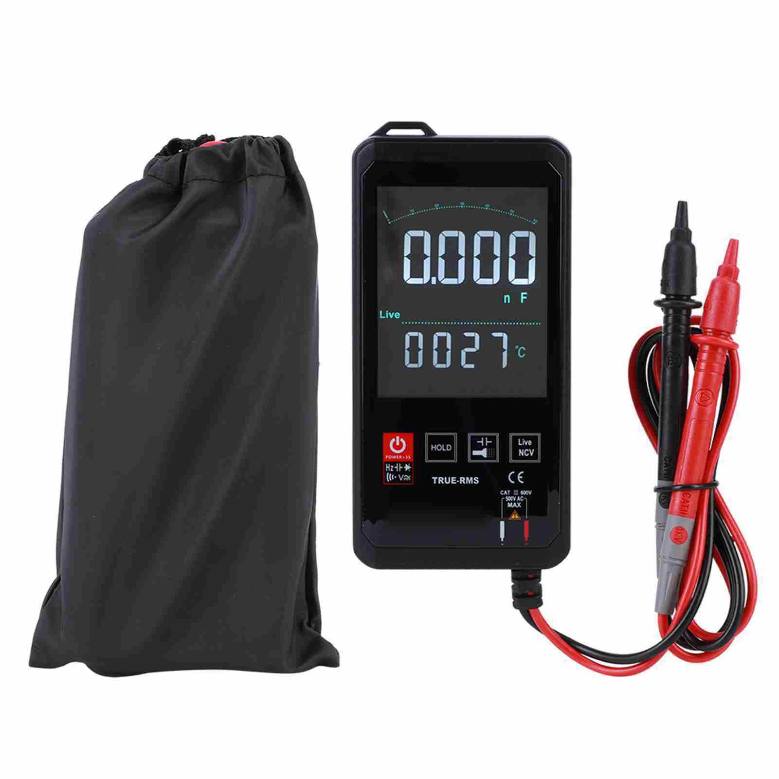 Portable Intelligent Touch Screen Digital Multimeter True RMS DC AC Transistor Capacitor
Portable Intelligent Touch Screen Digital Multimeter True RMS DC AC Transistor Capacitor