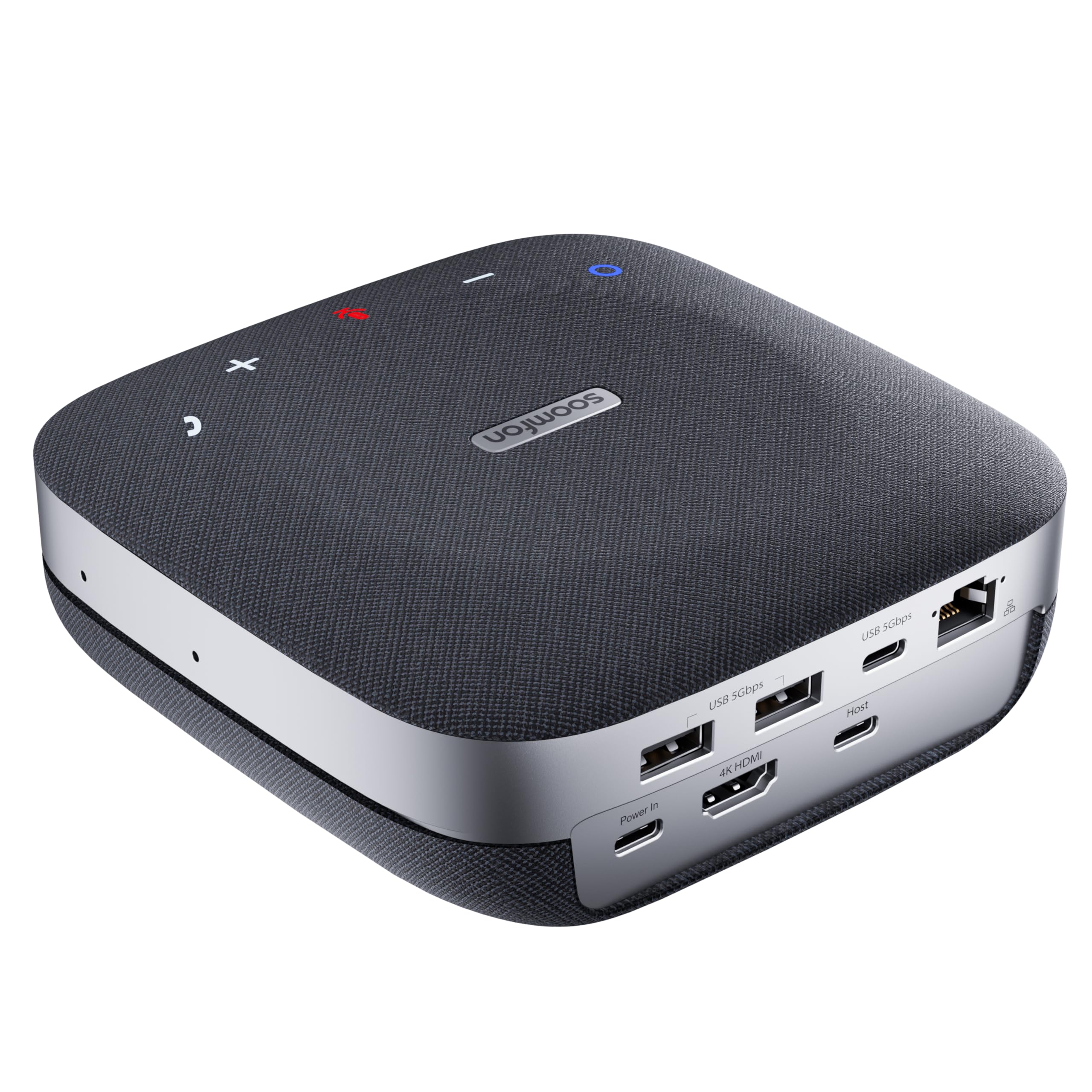 Soomfon SP600 Speakerphone Conference Microphone Speaker with Docking Station HDMI Expansion 100W PD Fast Charging 1Gbps Ethernet Port USB A USB C
Soomfon SP600 Speakerphone Conference Microphone Speaker with Docking Station HDMI Expansion 100W PD Fast Charging 1Gbps Ethernet Port USB A USB C