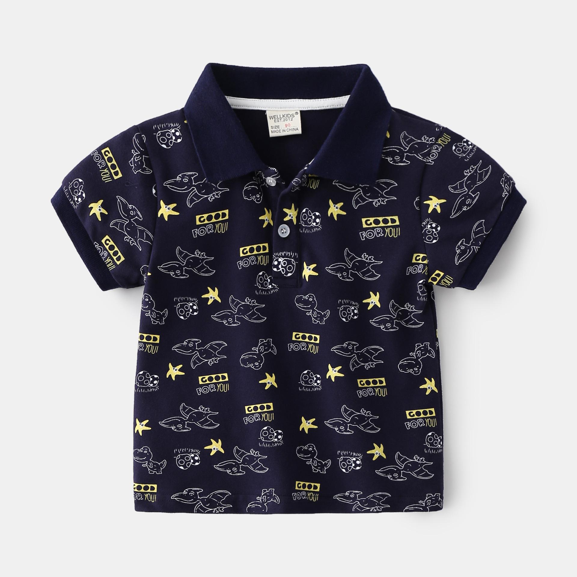 Boys Summer Cotton Cartoon Polo Shirt - Soft, Moisture-Wicking, Short Sleeve 100cm
Boys Summer Cotton Cartoon Polo Shirt - Soft, Moisture-Wicking, Short Sleeve 100cm