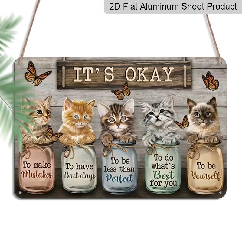 2D Flat Creative Aluminum Decorative Sign, -12*8in- Cute Cat Colorful Bottles of Sacred Scenery, Office Bathroom Living Room Applicable, Easy To Hang 20*30cm
2D Flat Creative Aluminum Decorative Sign, -12*8in- Cute Cat Colorful Bottles of Sacred Scenery, Office Bathroom Living Room Applicable, Easy To Hang 20*30cm