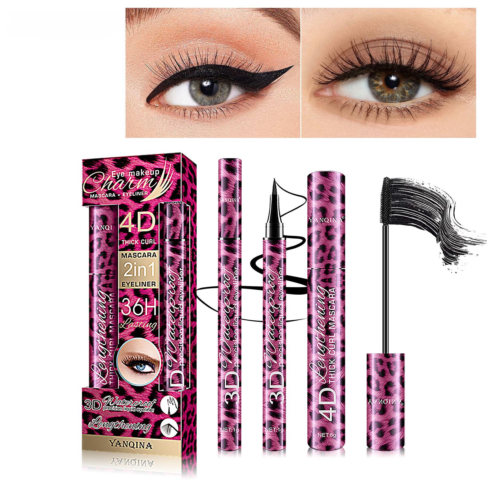 Beauty Red Leopard Print Mascara Eyeliner Eyeliner 2-piece Makeup Set Водостійкий і без плям 1 set
Beauty Red Leopard Print Mascara Eyeliner Eyeliner 2-piece Makeup Set Водостійкий і без плям 1 set