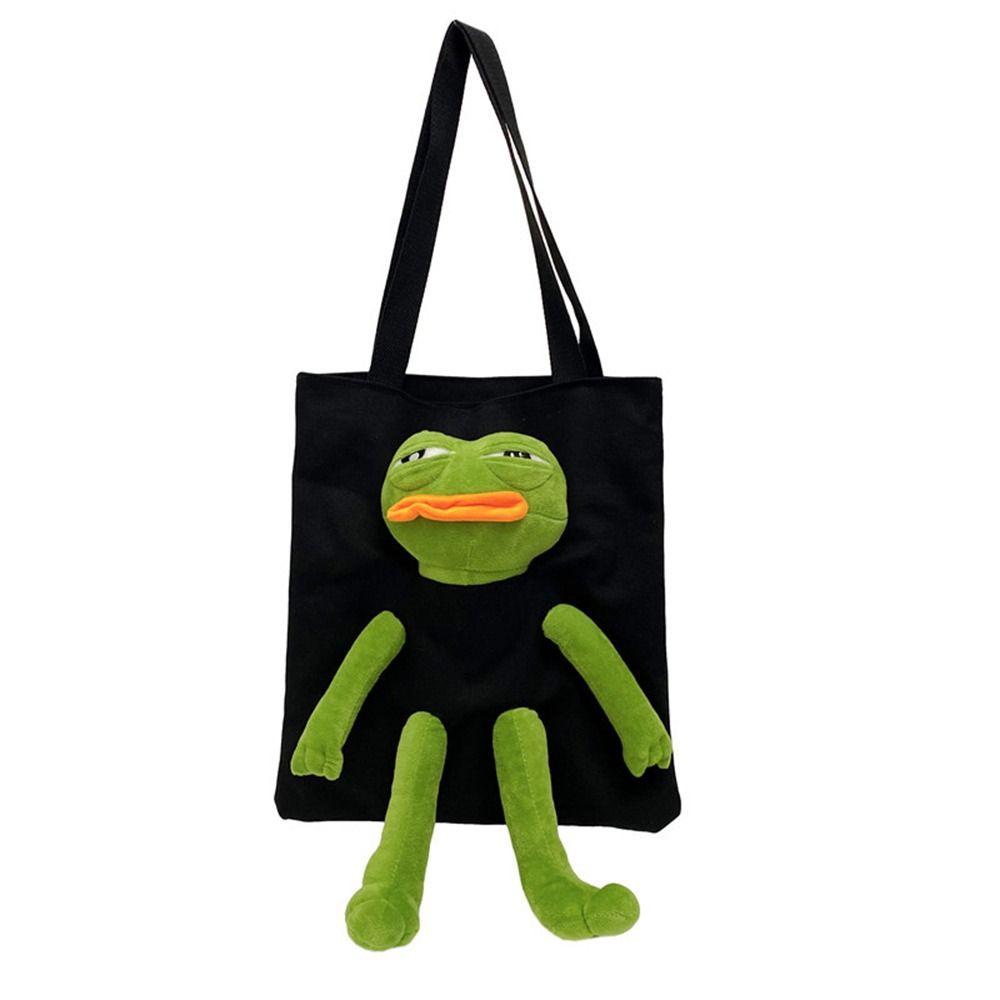 Canvas Shoulder Bags Fashion Anime Cartoon Shopping Bag Stuffed Sad Frog Cute Crossbody Bag Women
Canvas Shoulder Bags Fashion Anime Cartoon Shopping Bag Stuffed Sad Frog Cute Crossbody Bag Women