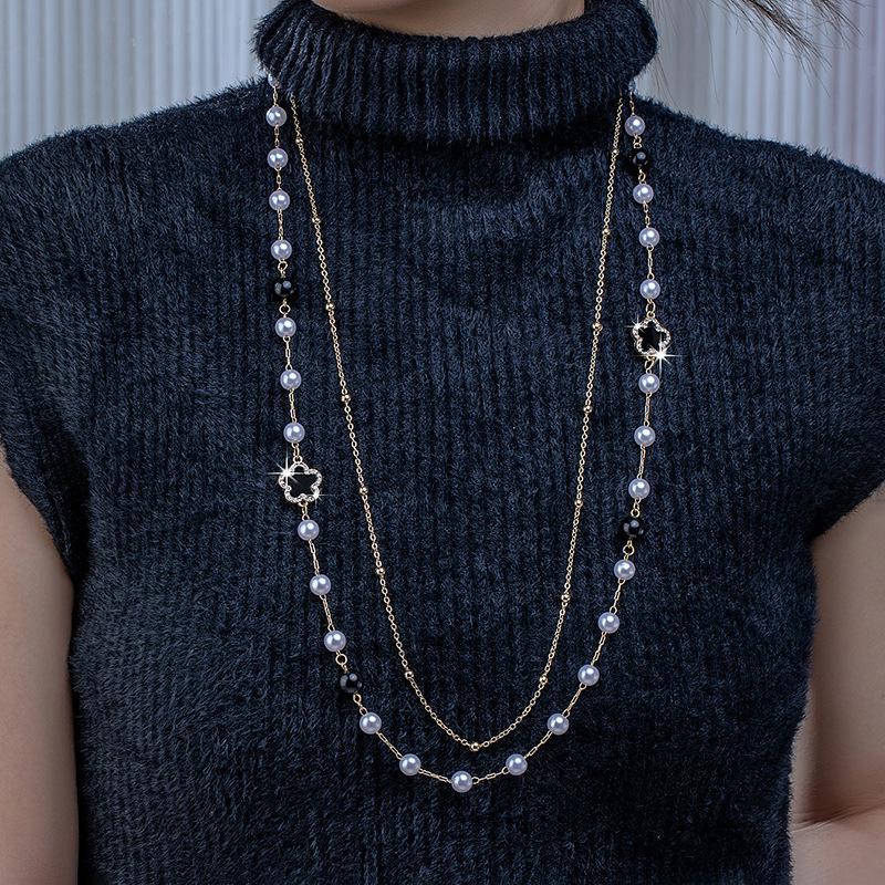 European-American Double-layer Pearl Flower Necklace: Elegant, Versatile Design for Daily Wear
European-American Double-layer Pearl Flower Necklace: Elegant, Versatile Design for Daily Wear