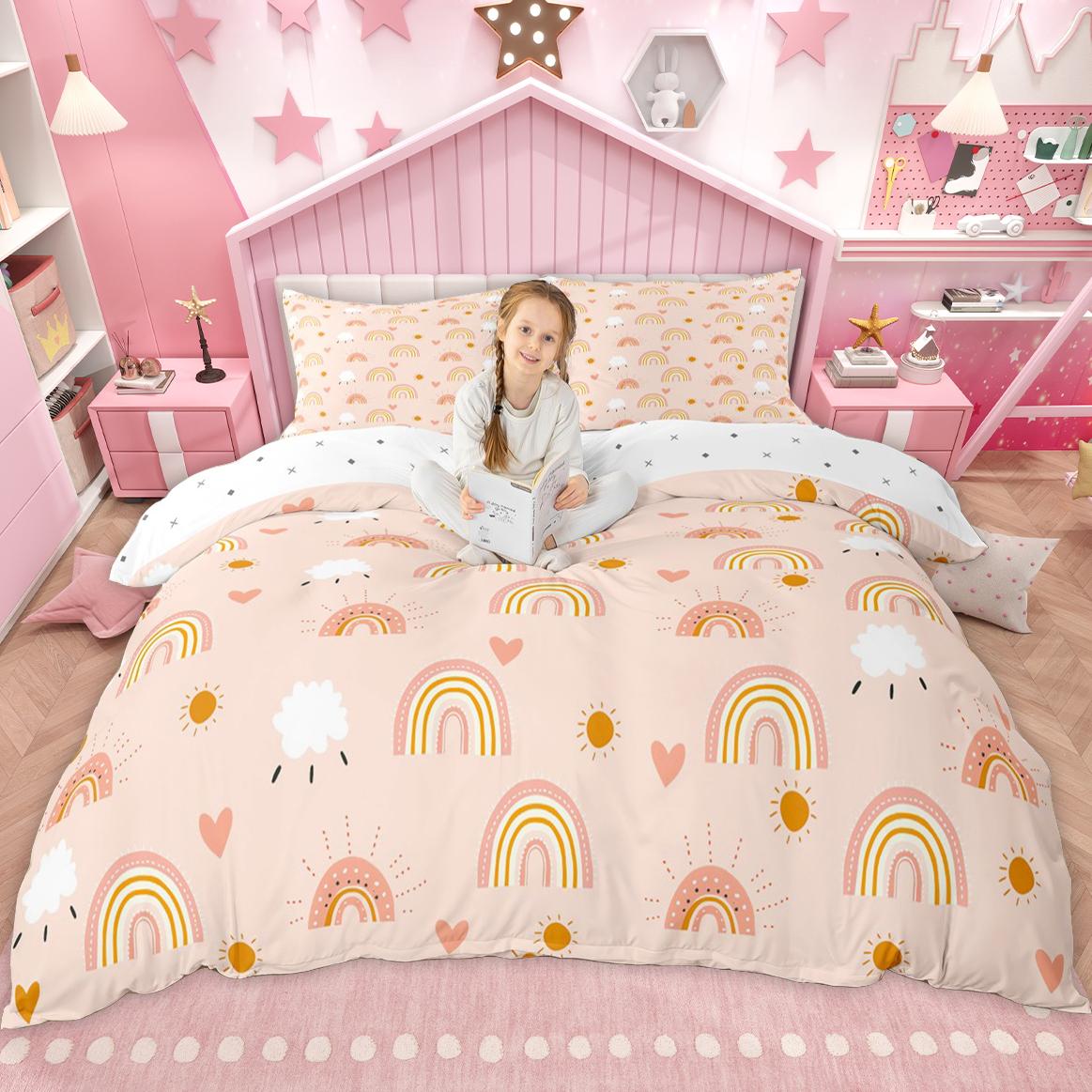 Comforter Homewish Girls Rainbow Kawaii Stars Bedding Cartoon Polka Dots Florals Comforter Set Comforter (quilt)-EU Single(135*200cm)3pcs
Comforter Homewish Girls Rainbow Kawaii Stars Bedding Cartoon Polka Dots Florals Comforter Set Comforter (quilt)-EU Single(135*200cm)3pcs