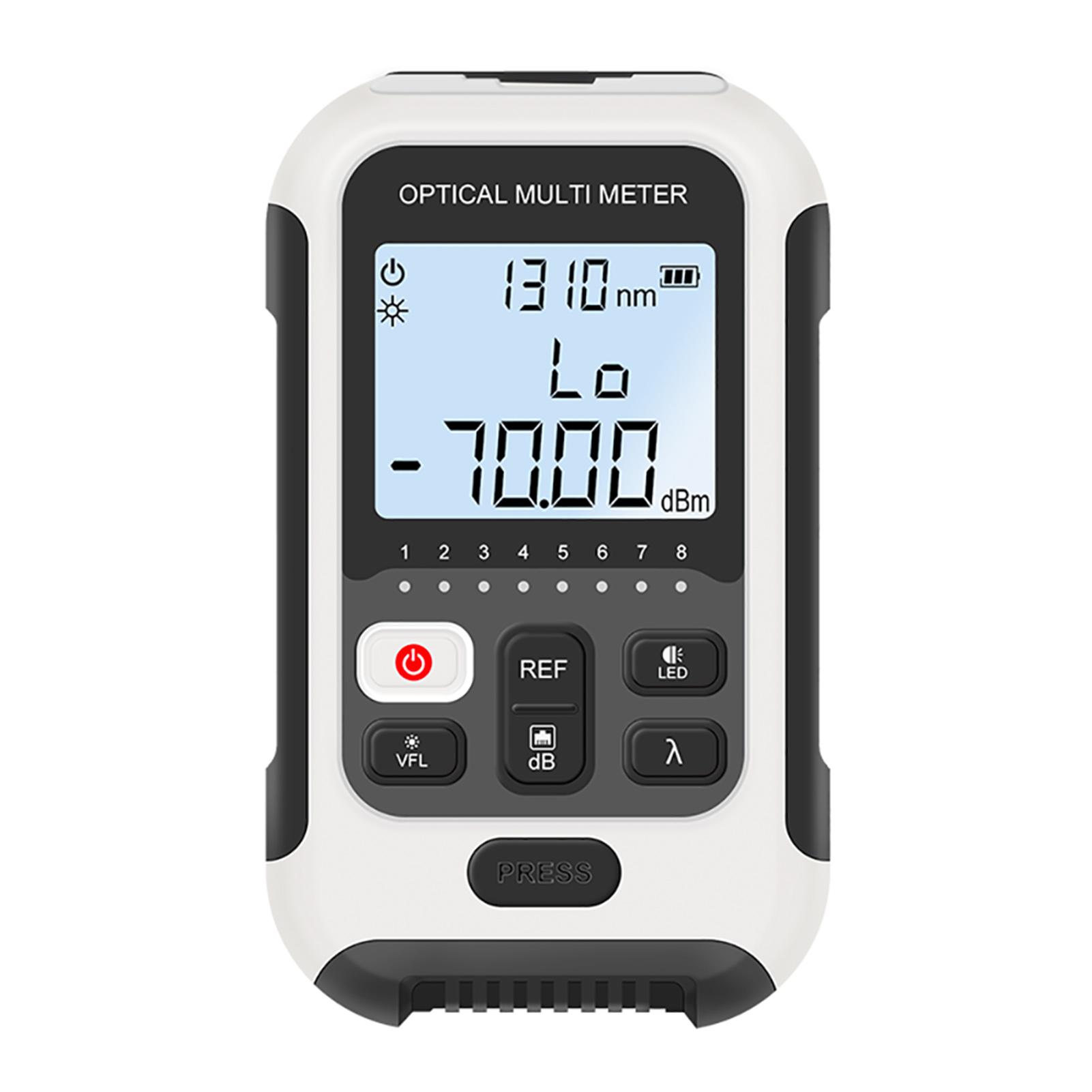 Handheld Optical Multimeter High Accuracy Rechargeable Optical Power Meter Fiber Optic Tester ‑50 to +26dBm TM570AL V15
Handheld Optical Multimeter High Accuracy Rechargeable Optical Power Meter Fiber Optic Tester ‑50 to +26dBm TM570AL V15
