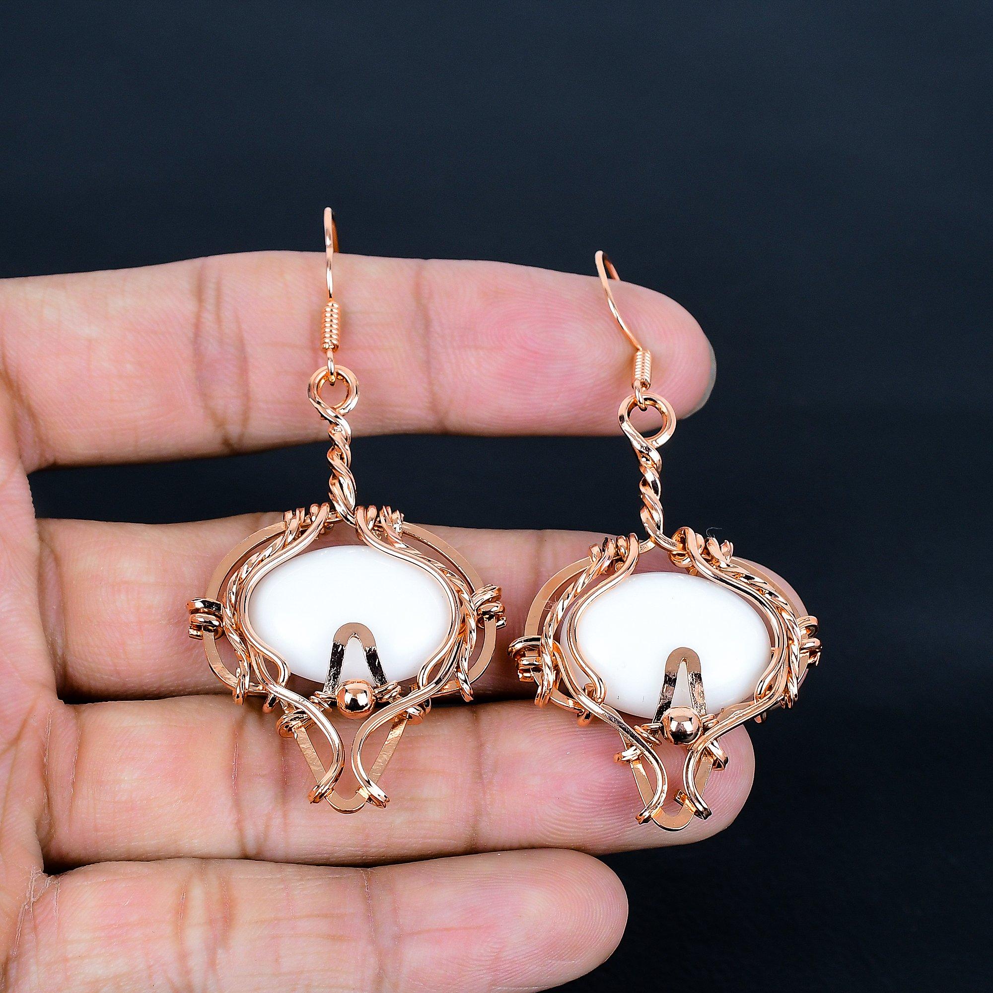 Серьги из белого коралла, обернутые медной проволокой 999 пробы, Ювелирные изделия из драгоценных камней ручной работы, Подарки для жены Совершенно новые серьги 2.55 Inches
Серьги из белого коралла, обернутые медной проволокой 999 пробы, Ювелирные изделия из драгоценных камней ручной работы, Подарки для жены Совершенно новые серьги 2.55 Inches