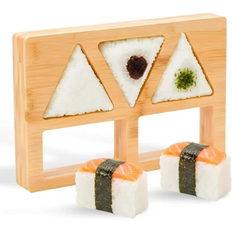 5/6 Holes Riceball Mold Classic Wooden Non Stick Sushi Press Triangular Rice Ball Sushi Mold For Home Picnic Lunch Diy Meal Prep 5 Holes
5/6 Holes Riceball Mold Classic Wooden Non Stick Sushi Press Triangular Rice Ball Sushi Mold For Home Picnic Lunch Diy Meal Prep 5 Holes