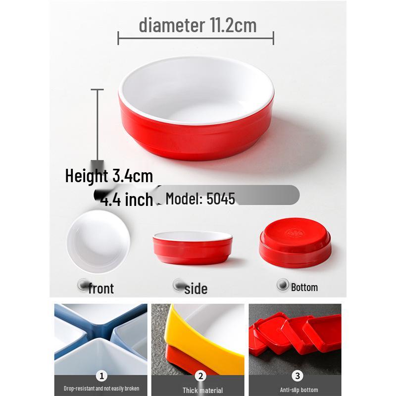 10-Piece Melamine Dipping Sauce and Seafood Side Dish Plates for Buffet Displays Standard
10-Piece Melamine Dipping Sauce and Seafood Side Dish Plates for Buffet Displays Standard