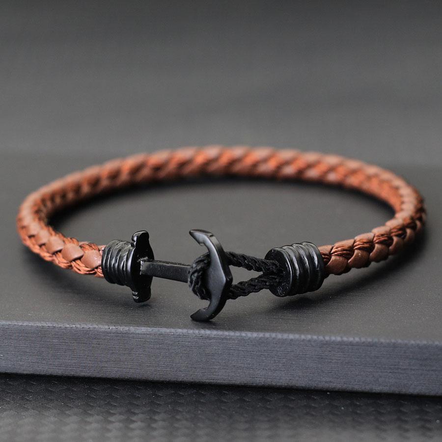 New Fashion Men Leather Bracelet Black Anchor Design Nautical Surfing Hand Accessories Punk Bangle Hombre In 3 Sizes L 22.5cm 8.5Inch
New Fashion Men Leather Bracelet Black Anchor Design Nautical Surfing Hand Accessories Punk Bangle Hombre In 3 Sizes L 22.5cm 8.5Inch