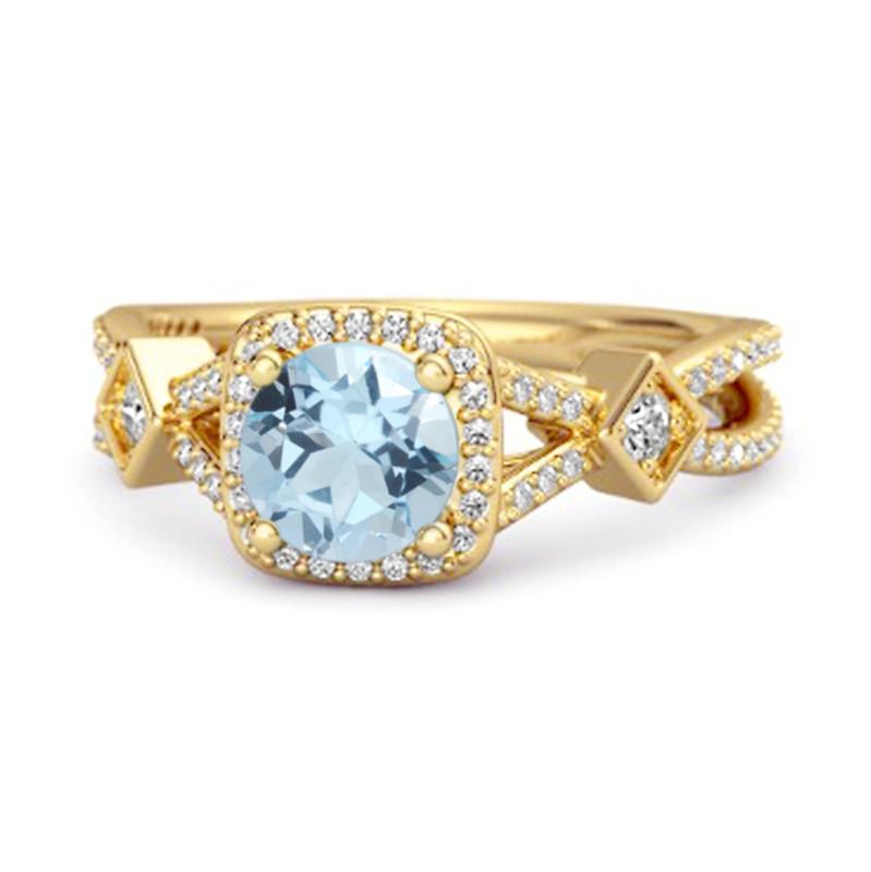 Blue Topaz Vintage Halo Art Deco Ring - Sterling Silver Gold Vermeil 6.5 жовтий/золотий
Blue Topaz Vintage Halo Art Deco Ring - Sterling Silver Gold Vermeil 6.5 жовтий/золотий