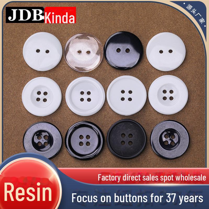 Resin Button Set: Black and White, Two-Eye & Four-Eye for Shirts, Suits, Trousers, and Pants
Resin Button Set: Black and White, Two-Eye & Four-Eye for Shirts, Suits, Trousers, and Pants