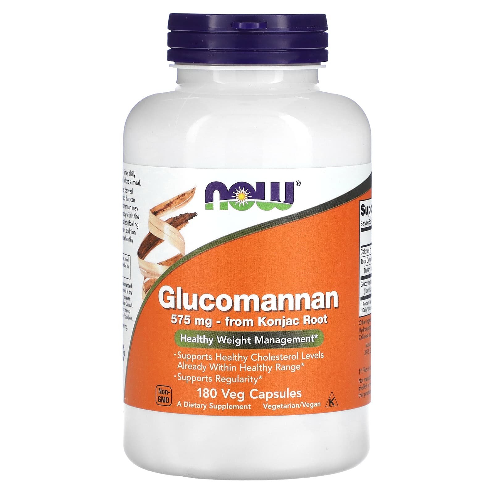 Glucomannan, Veggie Capsules 180 (575Mg per Capsule) 
Glucomannan, Veggie Capsules 180 (575Mg per Capsule)