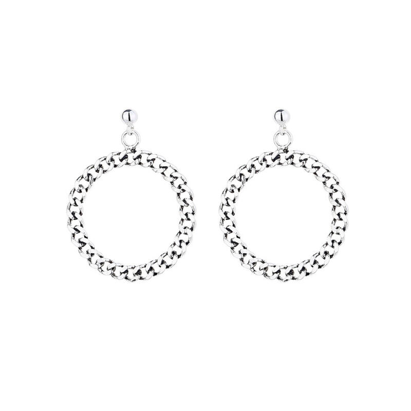 925 Silver Earrings Athens Circle E058 Sterling Silver Earrings
925 Silver Earrings Athens Circle E058 Sterling Silver Earrings