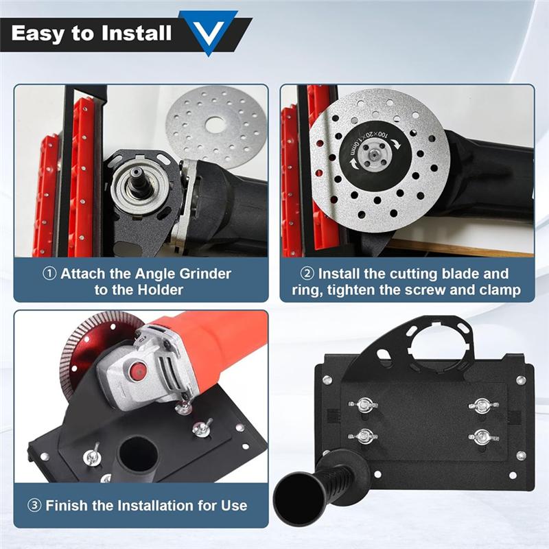 AB34-45 Degree Tile Chamfering Tool Angle Grinder Stand Cutter Holder Attachments Adjustable 45° Beveling Bracket Device
AB34-45 Degree Tile Chamfering Tool Angle Grinder Stand Cutter Holder Attachments Adjustable 45° Beveling Bracket Device