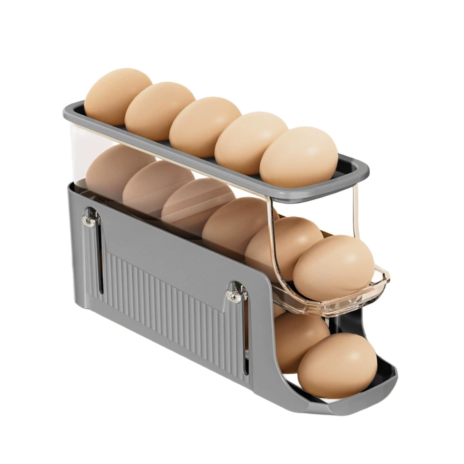 3-Tier Large Capacity Egg Organizer with Slide-Out Function for Refrigerator Side Door серый
3-Tier Large Capacity Egg Organizer with Slide-Out Function for Refrigerator Side Door серый