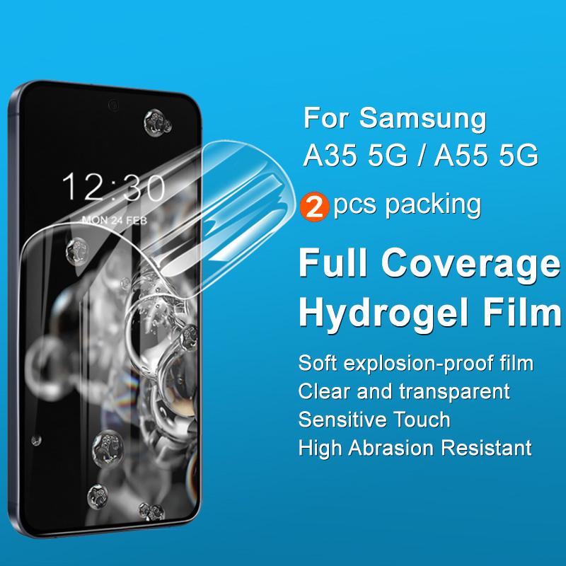IMAK 2Pcs/Set Hydrogel Film III for Samsung Galaxy A35 5G/A55 5G Soft TPU Anti-scratch Screen Protector
IMAK 2Pcs/Set Hydrogel Film III for Samsung Galaxy A35 5G/A55 5G Soft TPU Anti-scratch Screen Protector