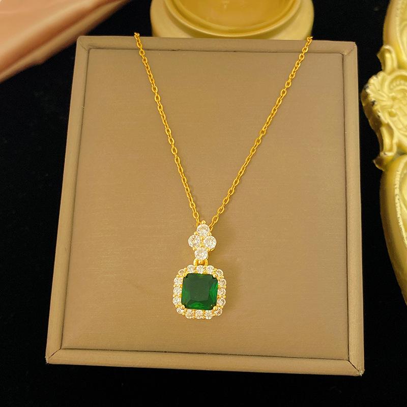 Cool Tone Fashion Square Multicolor Zircon Pendant Necklace Elegant And Sophisticated Jewelry
Cool Tone Fashion Square Multicolor Zircon Pendant Necklace Elegant And Sophisticated Jewelry
