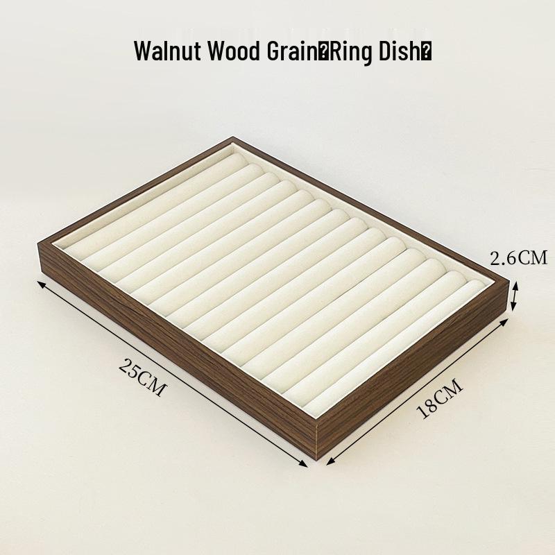 Walnut Grain Jewelry Tray with Large-Capacity Multi-Compartment for Rings, Necklaces, and Earrings 25*18*2.6 cm
Walnut Grain Jewelry Tray with Large-Capacity Multi-Compartment for Rings, Necklaces, and Earrings 25*18*2.6 cm
