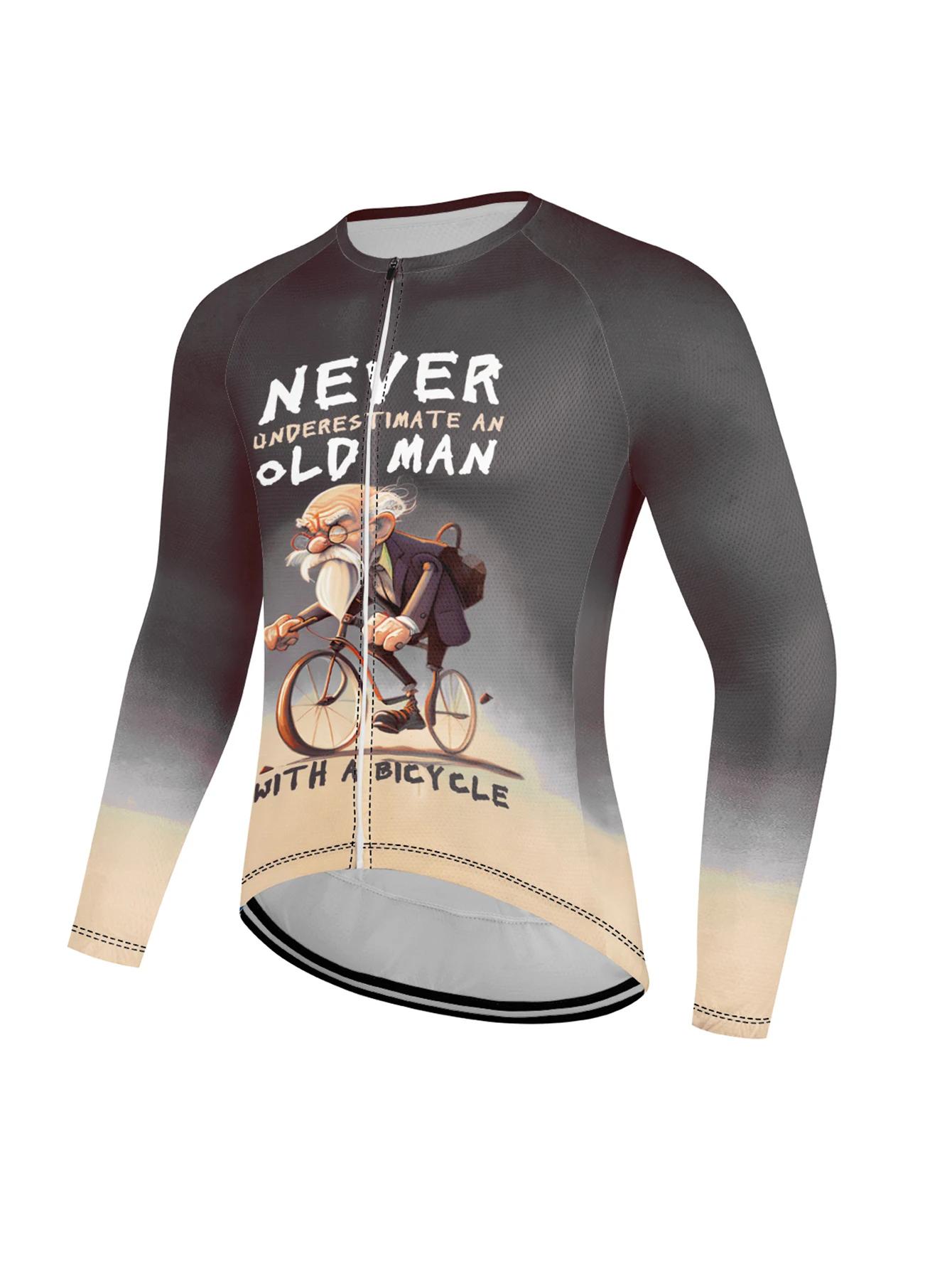 Чоловіча джерсі для велоспорту з довгим рукавом та мультяшним принтом старого чоловіка, з нековзною блискавкою, вологовідвідна та швидкосохнуча, для шосейного та гірського велоспорту 4XL яскраво-червоний колір
Чоловіча джерсі для велоспорту з довгим рукавом та мультяшним принтом старого чоловіка, з нековзною блискавкою, вологовідвідна та швидкосохнуча, для шосейного та гірського велоспорту 4XL яскраво-червоний колір