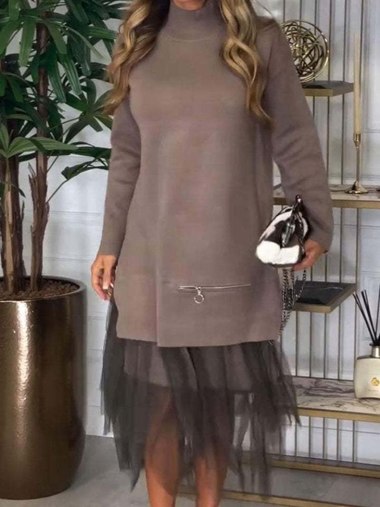 Повседневное женское платье из сетки пэчворк для осени и зимы 3XL дубильная кора
Повседневное женское платье из сетки пэчворк для осени и зимы 3XL дубильная кора