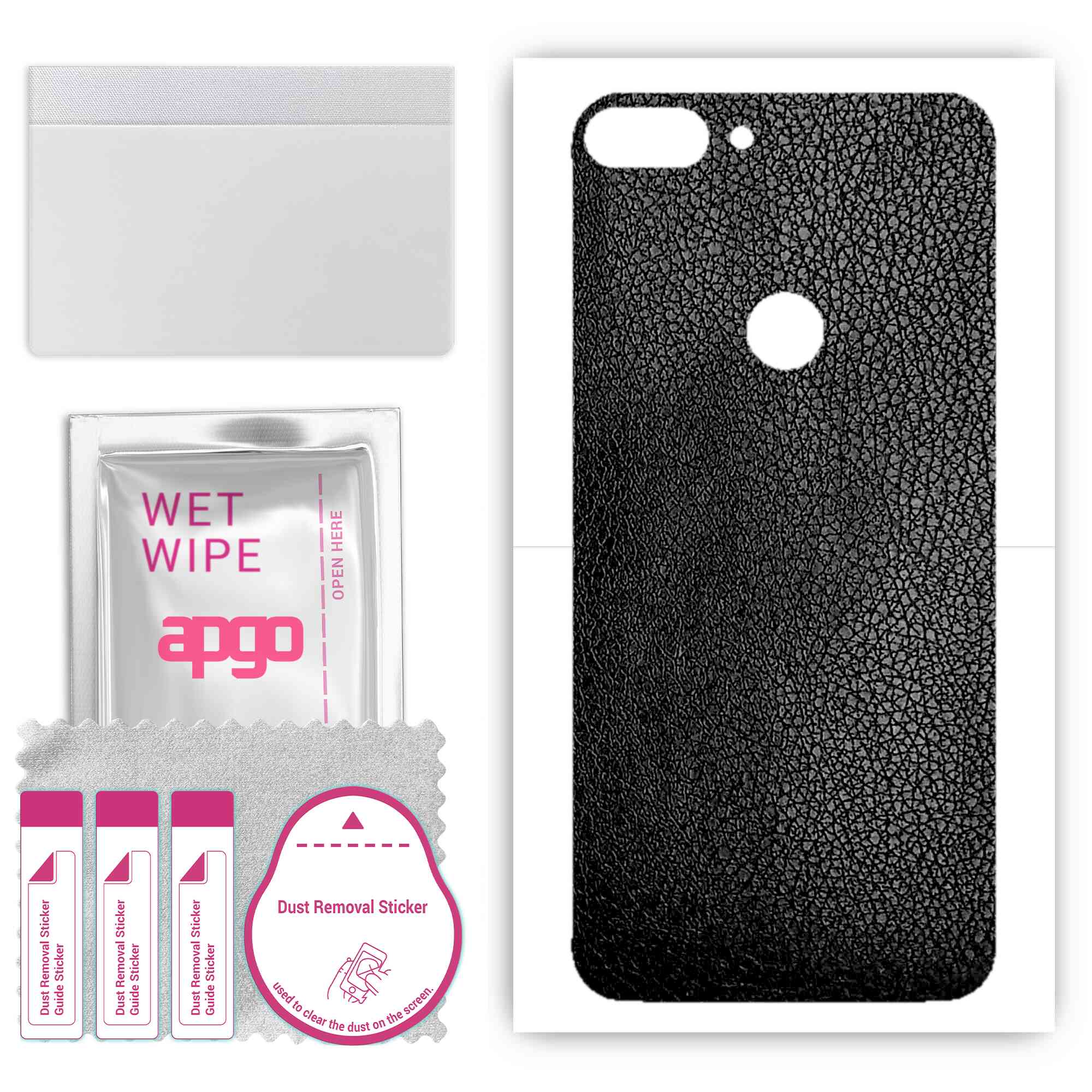 apgo Protective Skin Sticker for the back compatible with Alcatel 1s, Wrap Film, Foil, Vinyl - Pattern Black Leather
apgo Protective Skin Sticker for the back compatible with Alcatel 1s, Wrap Film, Foil, Vinyl - Pattern Black Leather