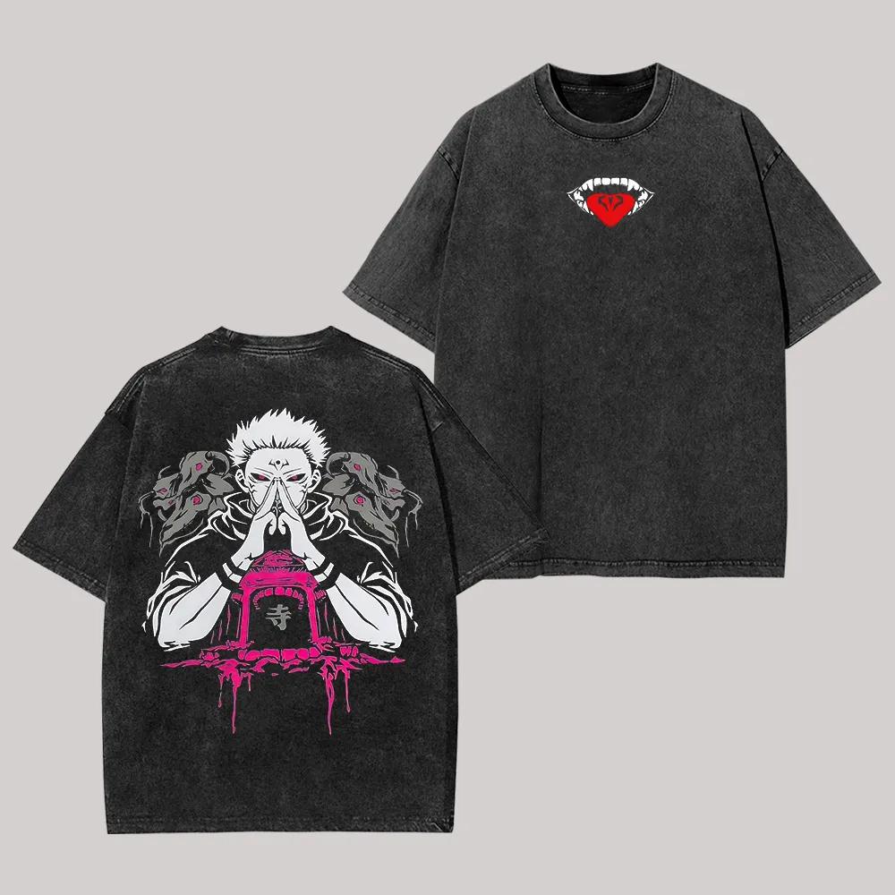 Jujutsu Kaisen Sukuna T Shirt Pink Shrine Men Acid Wash Oversized Streetwear Anime Ryomen Cotton Vintage Graphic Top Tee M
Jujutsu Kaisen Sukuna T Shirt Pink Shrine Men Acid Wash Oversized Streetwear Anime Ryomen Cotton Vintage Graphic Top Tee M