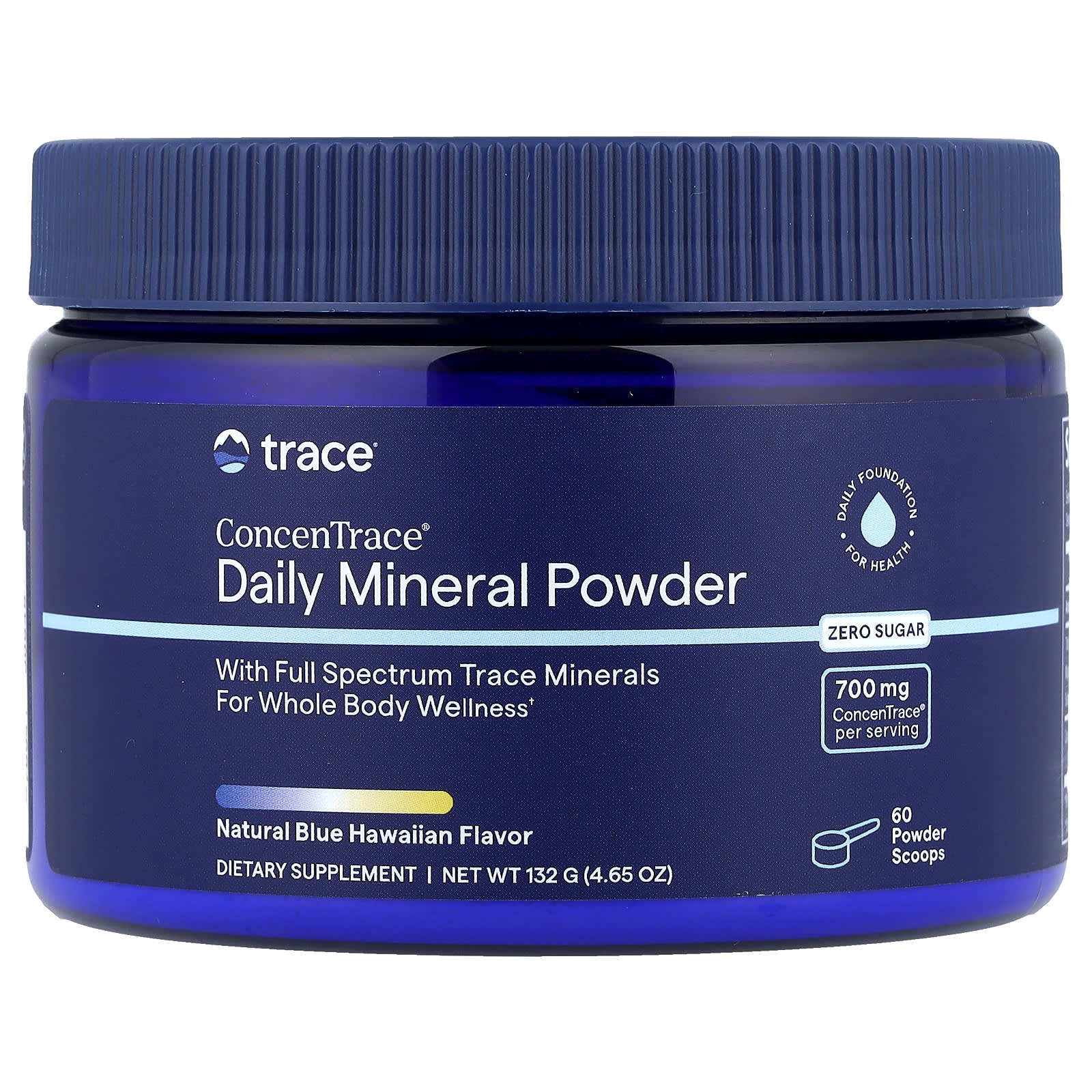 Trace, ConcenTrace®, Daily Mineral Powder, Natural Blue Hawaiian, 4.65 oz (132 g)
Trace, ConcenTrace®, Daily Mineral Powder, Natural Blue Hawaiian, 4.65 oz (132 g)