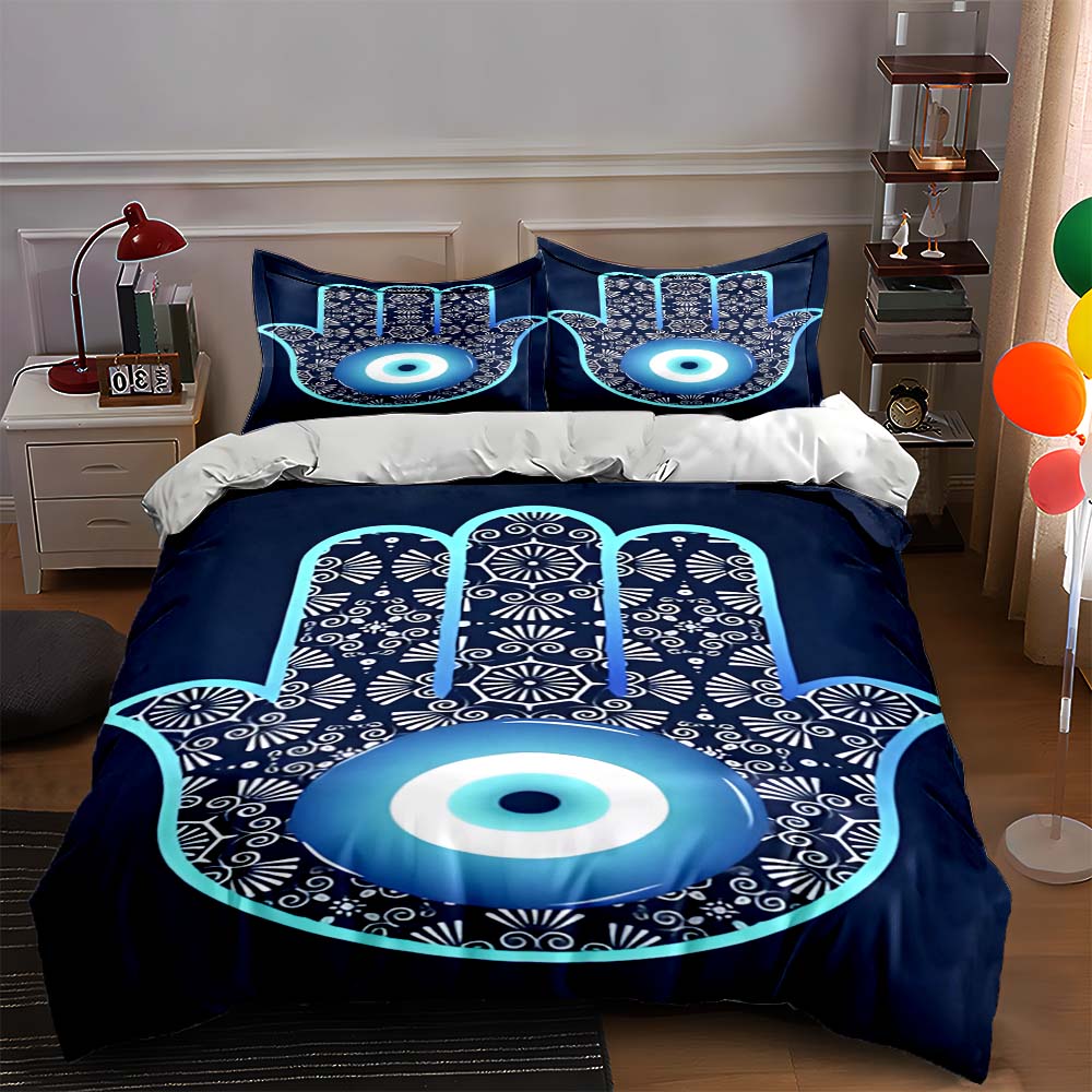 Hand-eye motif. Bedding Duvet cover sets Duvet covers Pillowcases gifts (1 * Duvet Cover 2 * Pillowcases, without duvet insert) 135x200cm
Hand-eye motif. Bedding Duvet cover sets Duvet covers Pillowcases gifts (1 * Duvet Cover 2 * Pillowcases, without duvet insert) 135x200cm